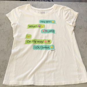 Girls Size 12 Justice white t-shirt